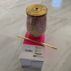 NIB Lilly Pulitzer Glitter Tumbler